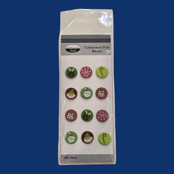 Jolee's Stickers Christmas Decorations Season Greetings Christmas Fun Noel Brads - Picture 5 of 9